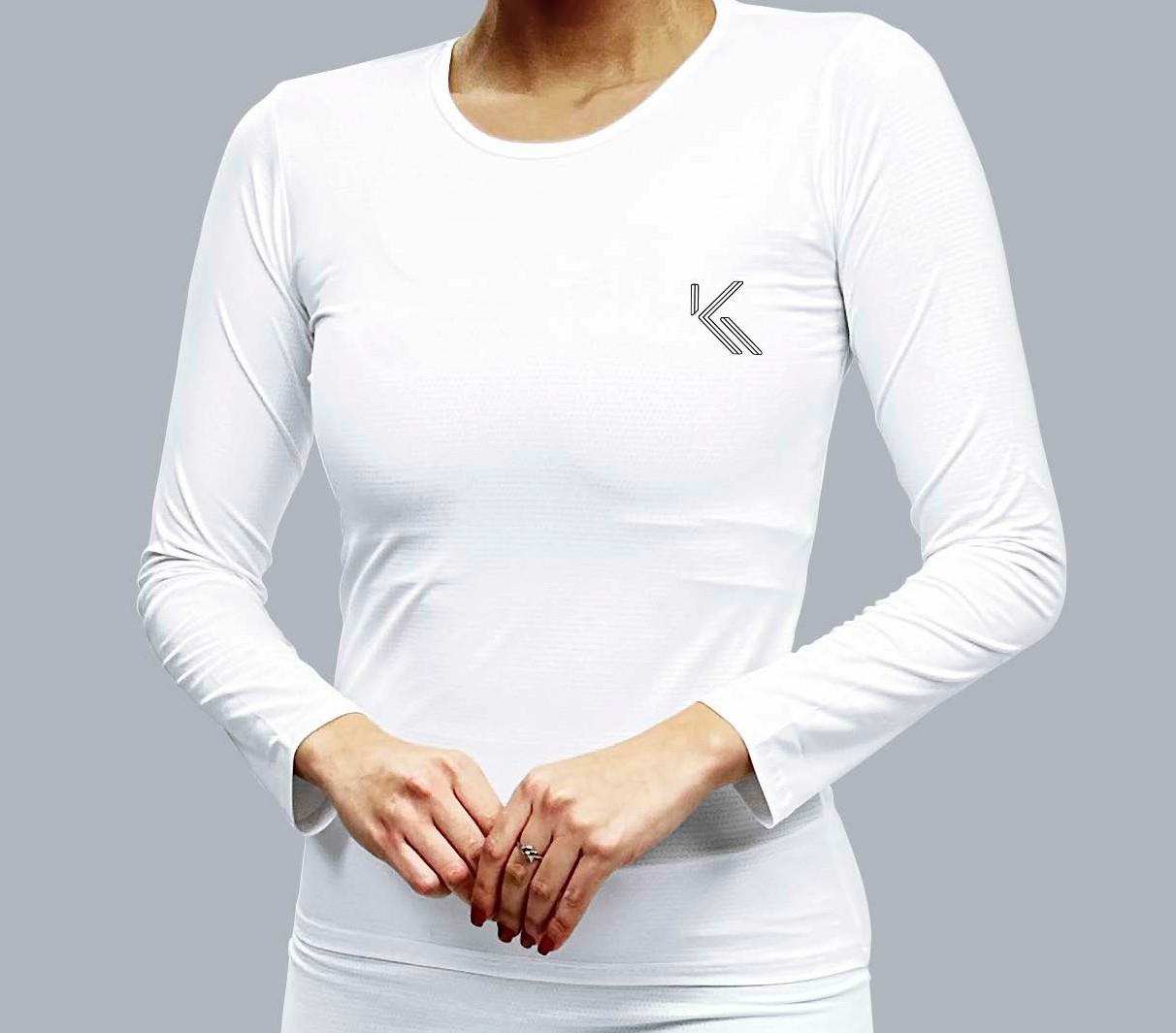 Polera blanca manga larga sales